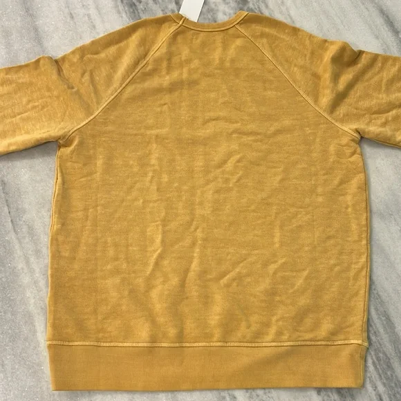 NWT Outerknown Sur French Terry Sweatshirt sz XL in Mustard Yellow - Picture 7 of 7